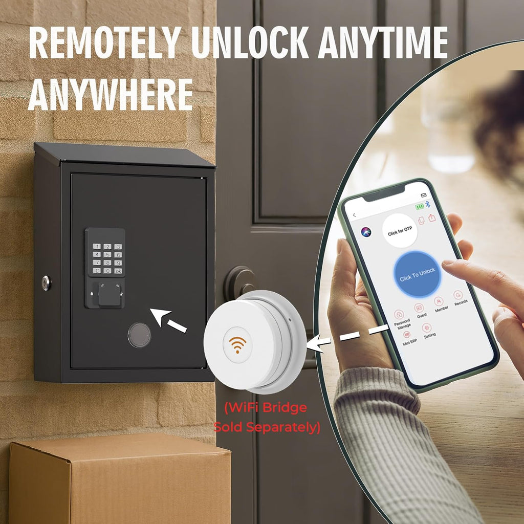 Mailbox with Electronic Lock, Locking Mail Boxes Business Suggestion Box, Key Drop Box