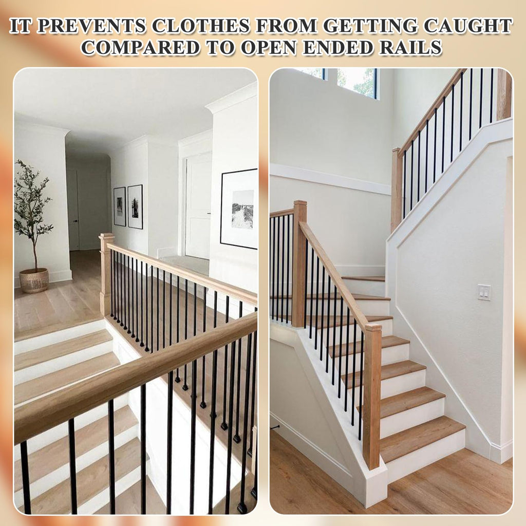 6010 Red Oak Straight Wood Handrail Kit 7 ft for Stairs