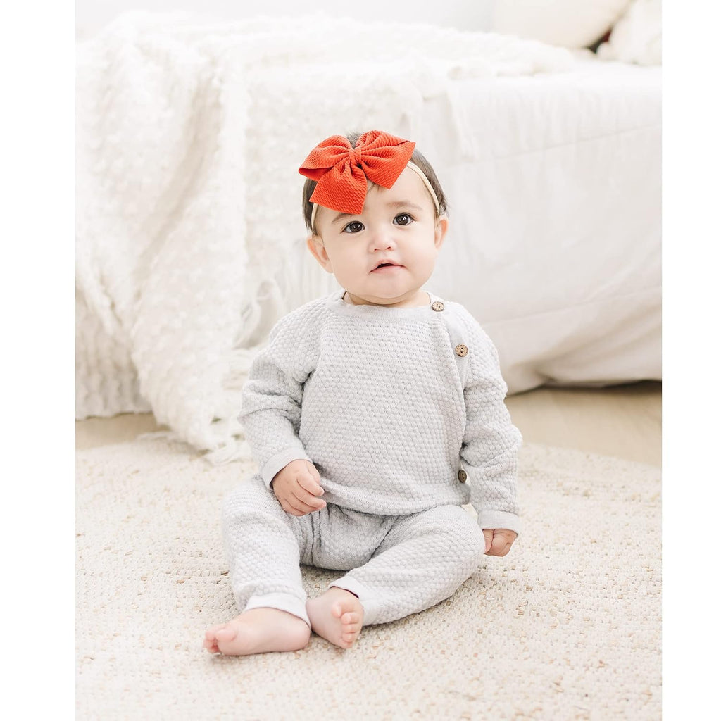 30 Pcs Hair Bows for Baby Girls, 4.5 In Baby Nylon Headbands