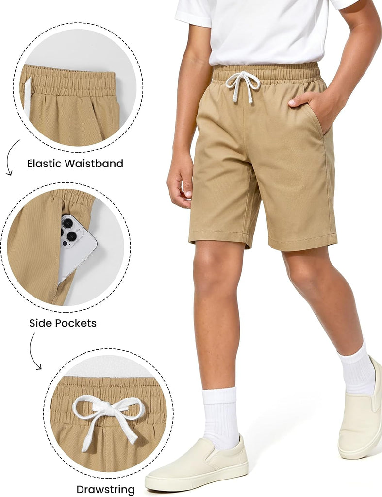 Boys School Uniform Shorts Stretch Chino Short