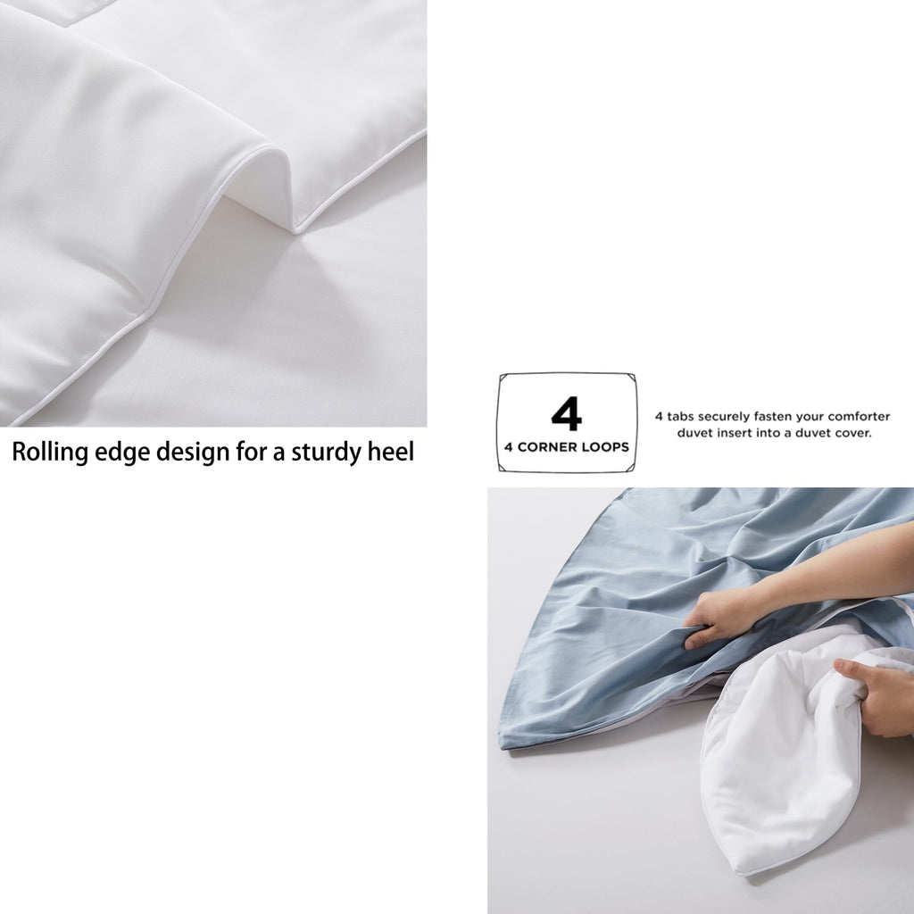 Bamboo Viscose Comforter Set Twin Size 2 Pieces - White