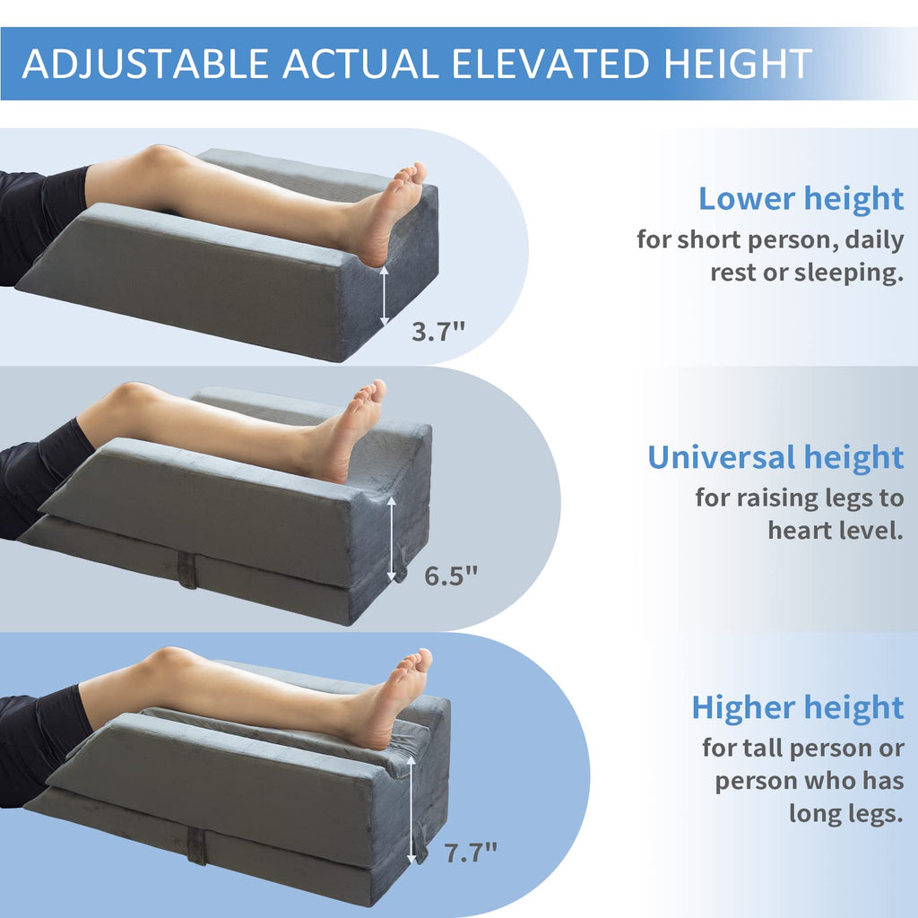 4-Height Adjustable Leg Elevation Pillows for After Surgery