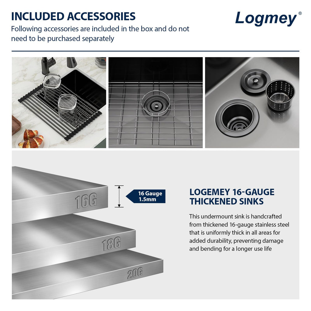 15 Inch Undermount Kitchen Sink Matte Black