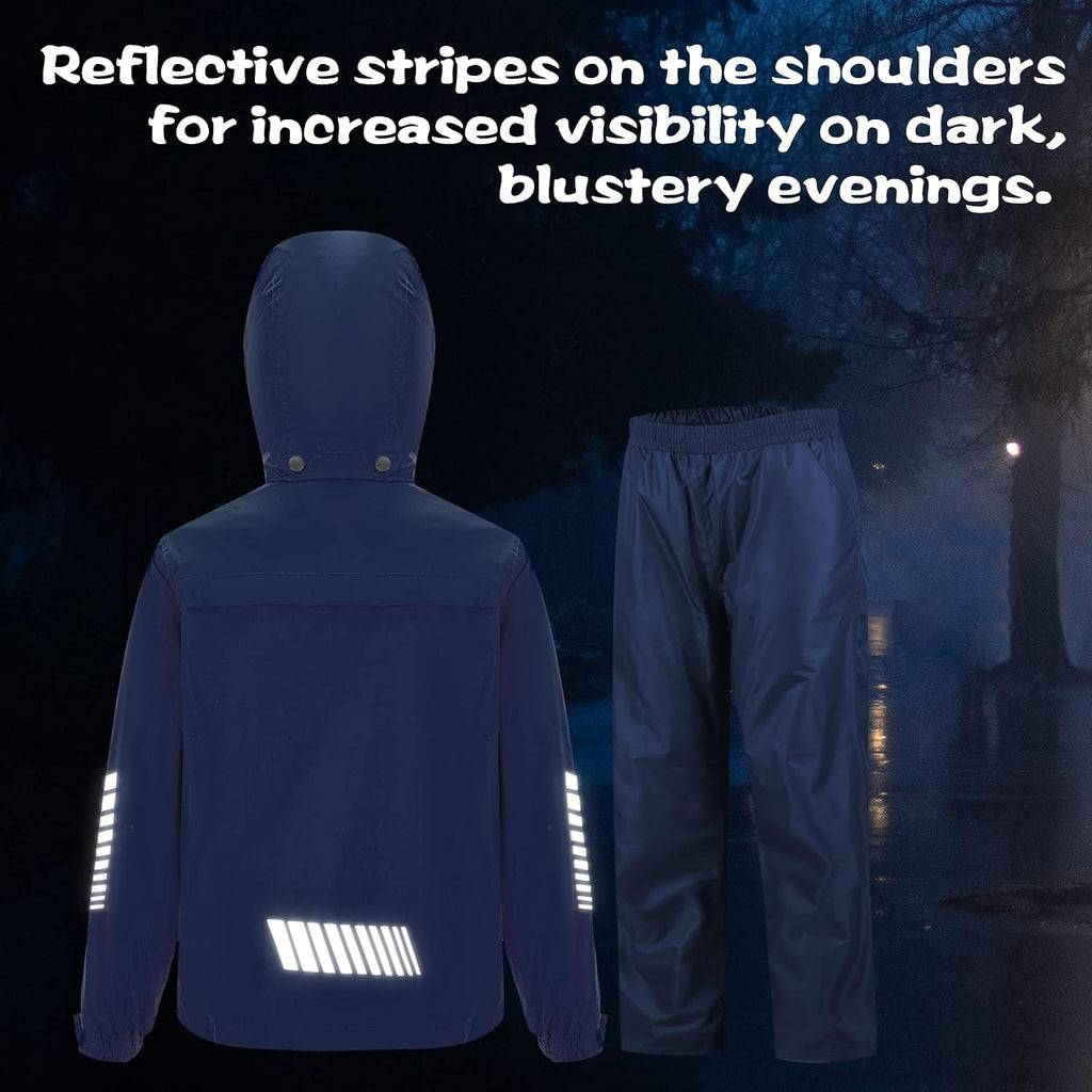 Kids Rain Gear Boys Girls Youth Rain Jacket and Pants
