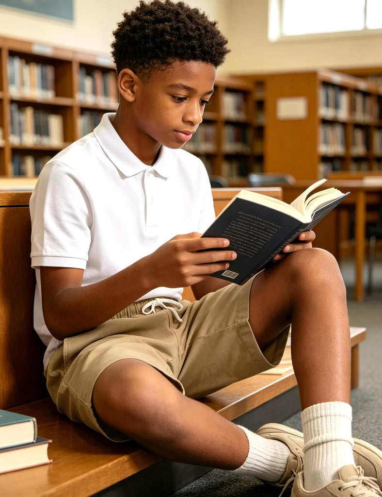 Boys School Uniform Shorts Stretch Chino Short