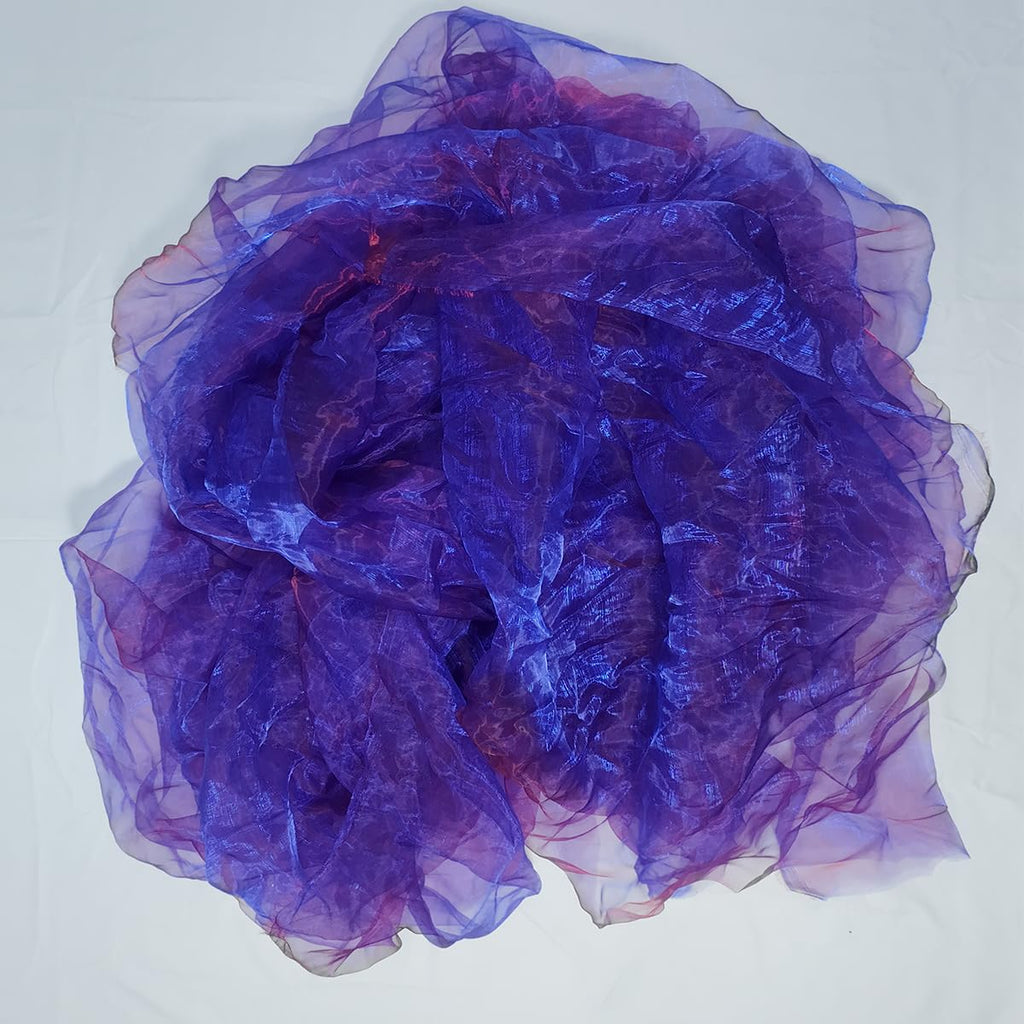 Two-Tone Iridescent Holographic Organza Fabric - 5.5 Yards | Lightweight Sheer Gauze Voile Tulle | for Dresses, Party