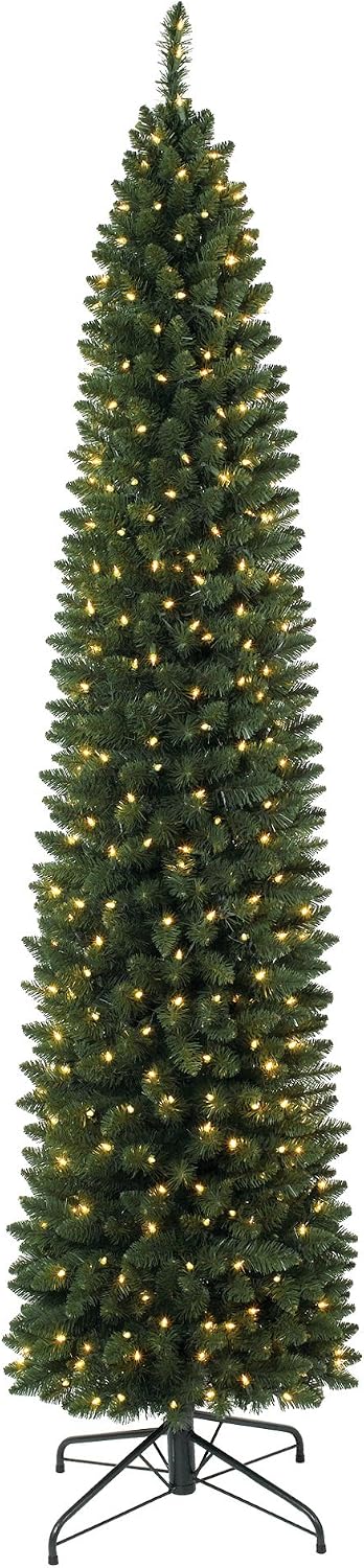 Empire Pencil Tree - Artificial Indoor Christmas Tree, Unlit, Hinged Branches, Holiday Décor, 7.5ft