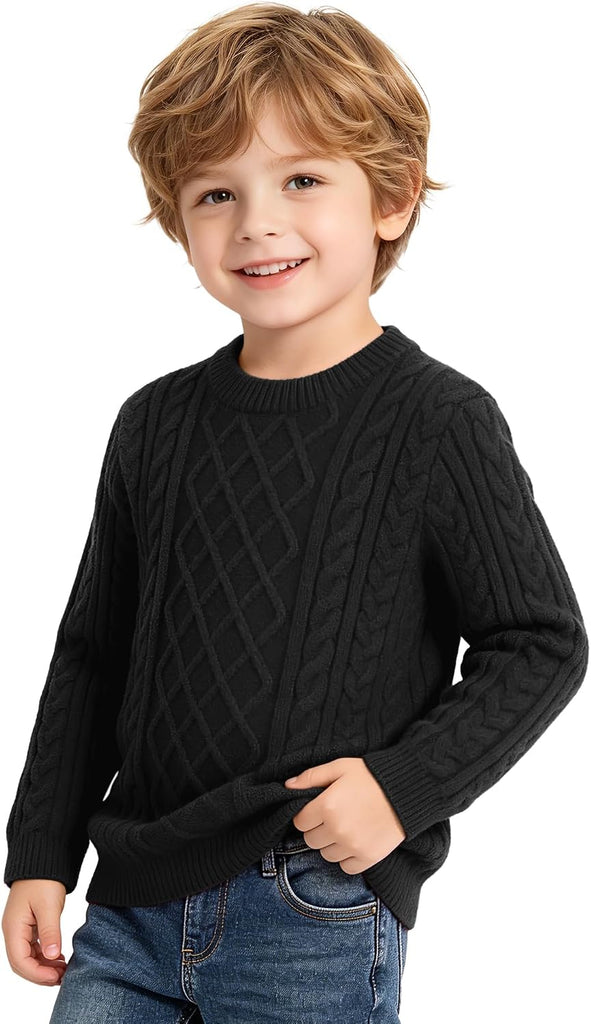 Toddler Boy Sweater Warm Crew Neck Pullover Thick Clothes