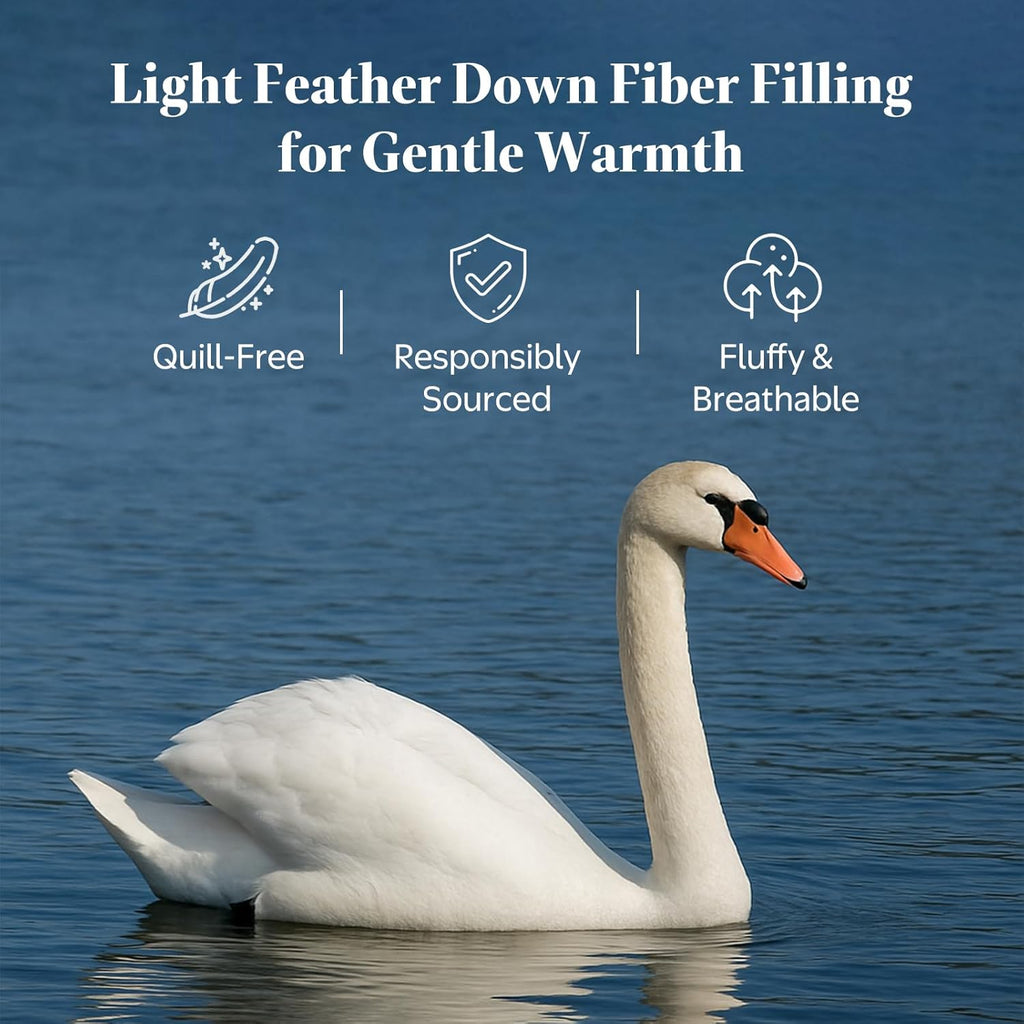 Goose Feather Down Fiber Comforter Oversized King