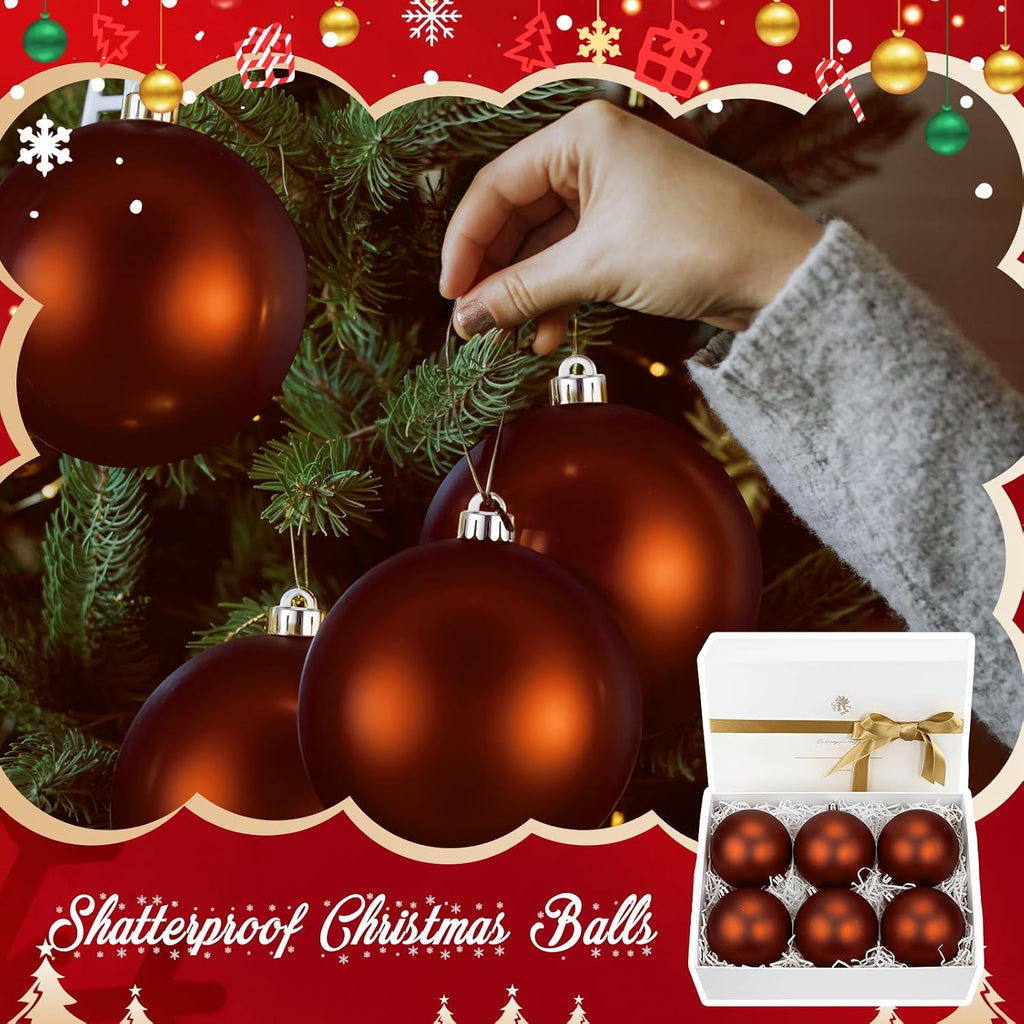 12 Pcs 6 Inch Extra Large Christmas Ball Ornaments Giant Jumbo Christmas Tree Ball Decoration Shatterproof Huge Big