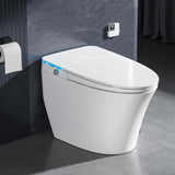 Smart Toilet with Built-In Bidet, Powerful Flush, Heated Seat, Auto Flush and Close, Warm Water, Air Dryer, Night Light, ADA Comfort Height