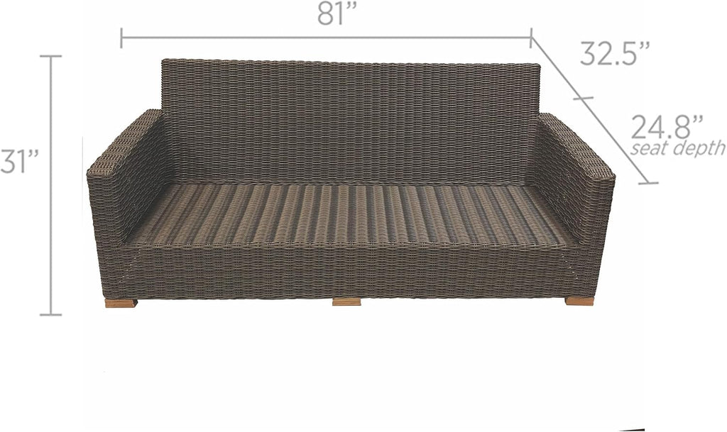 Sanibel Teak Sofa, Navy