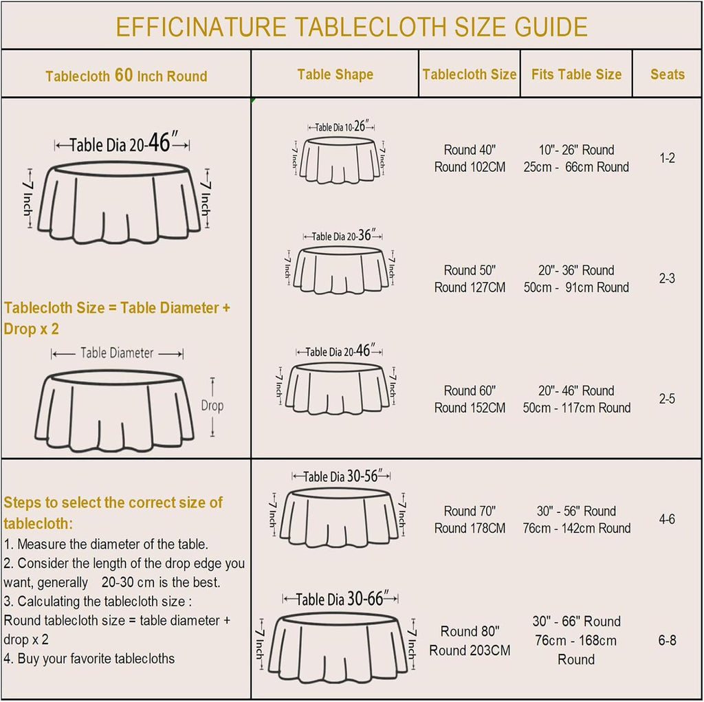 Jacquard Round Tablecloth 60 Inch Grey Table cloth Leaves Pattern Scalloped Edge Silky Soft Waterpro