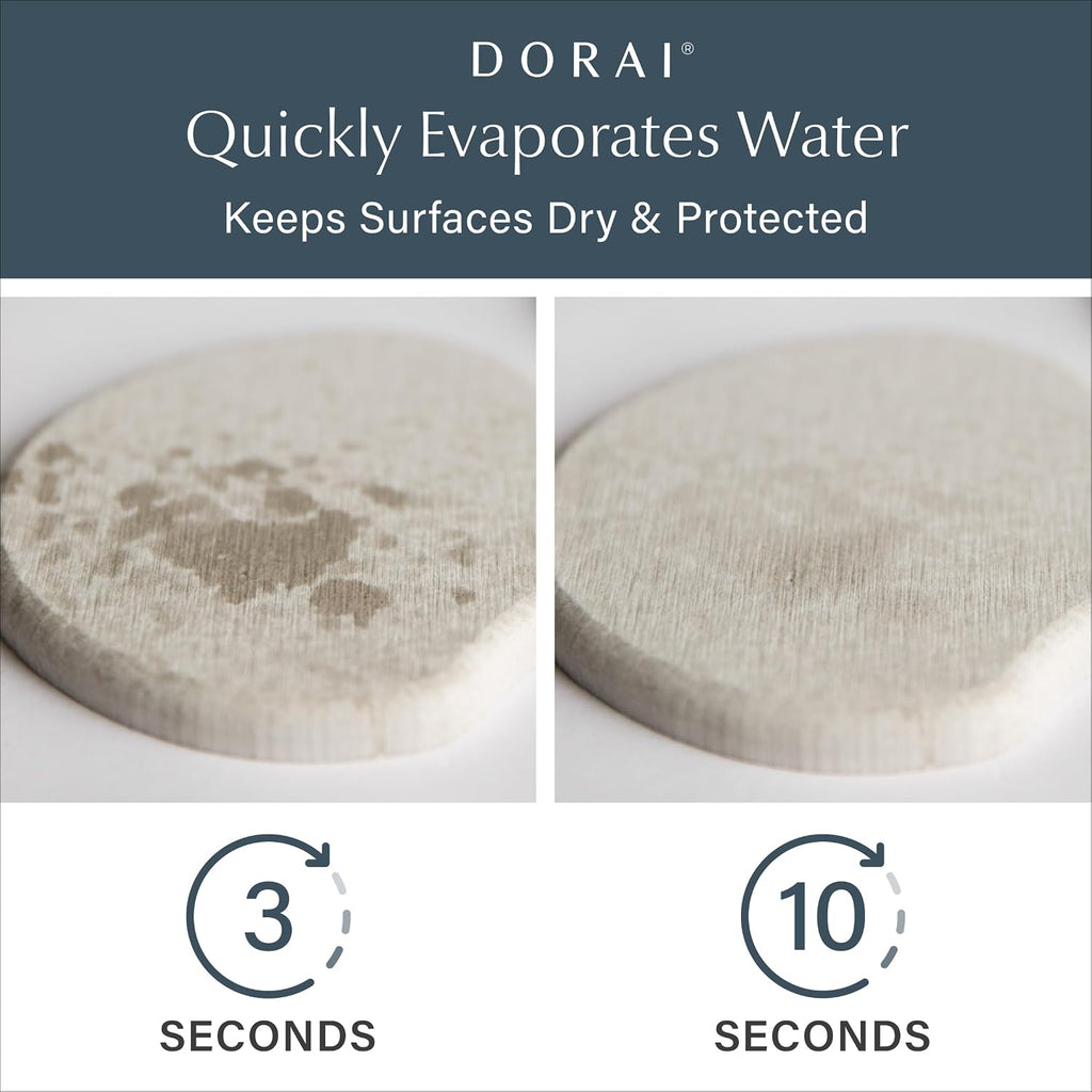 Home Stone Coasters Set - Diatomaceous Earth Water-Absorbing Drink Coaster for Coffee Table, Kitchen or Bar, Modern - Set of 4