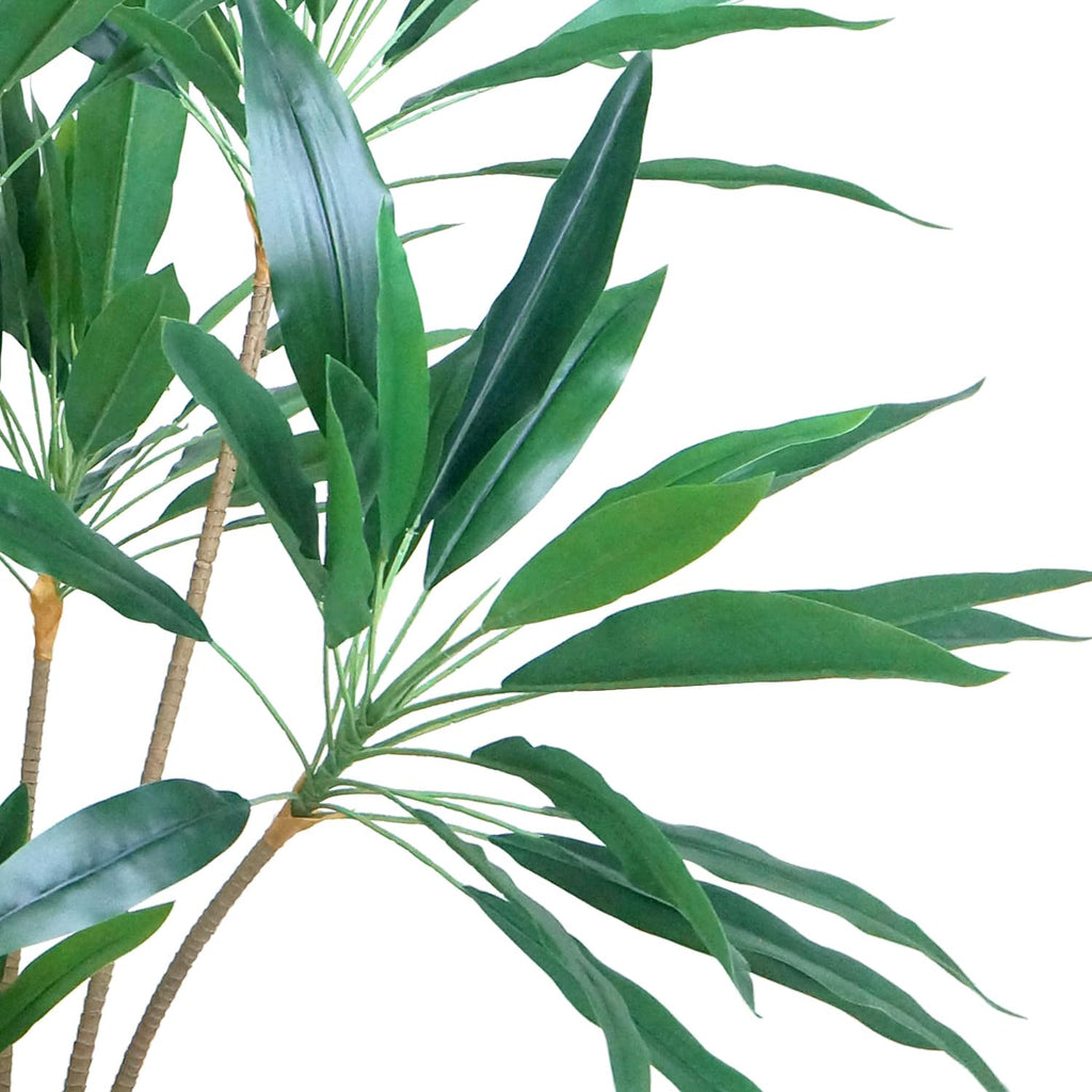 Tree in White Marble Effect Planter, Fake Dracaena Tree Silk Tree for Indoor and Outdoor Home Decoration - 66"