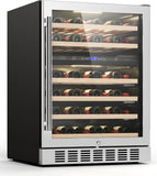 Wine Fridge Beverage Refrigerator - 24” Dual Zone 41 - 64°F/41-64°F Wine Cooler 