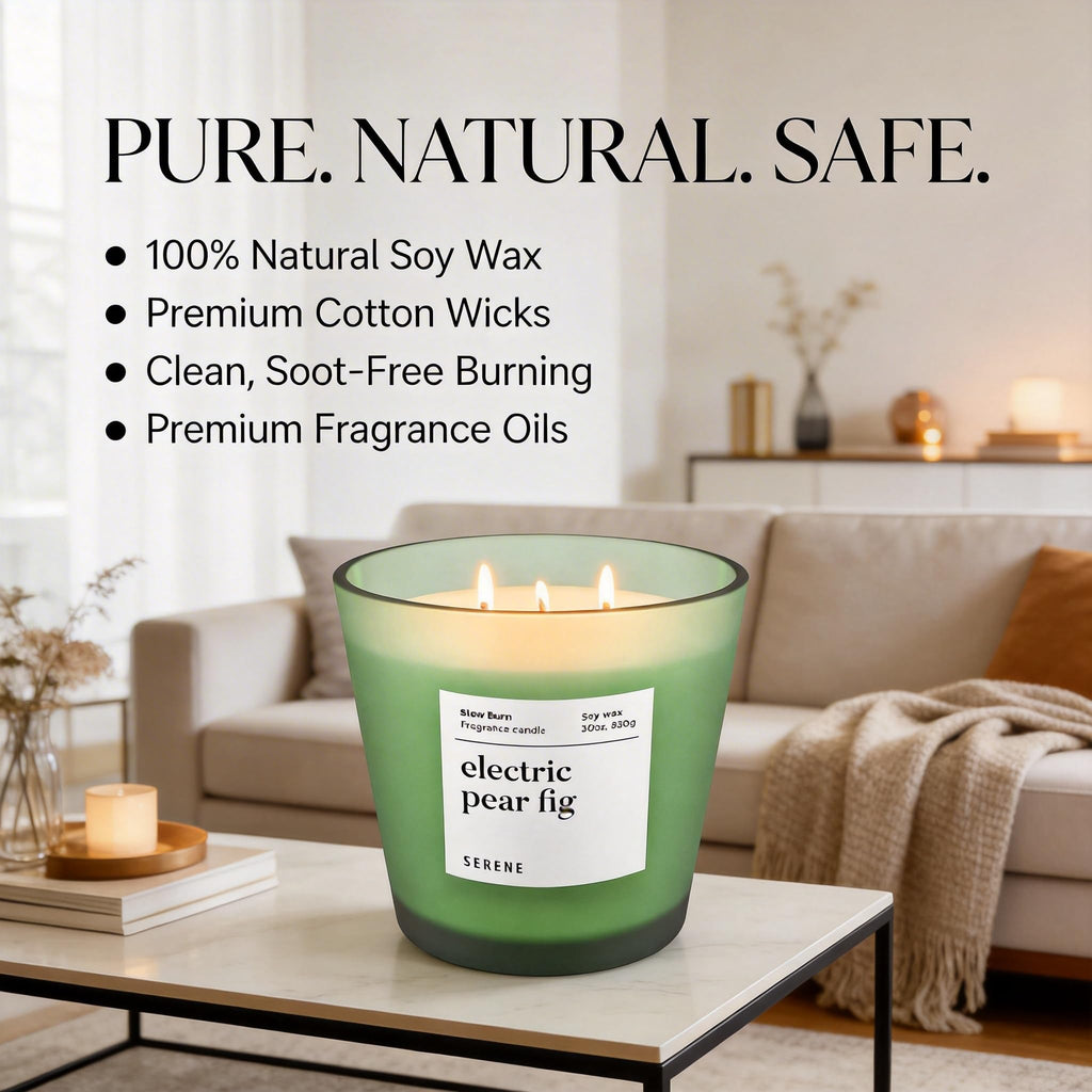 Electric Pear Fig 3 Wick Candle, 30 oz