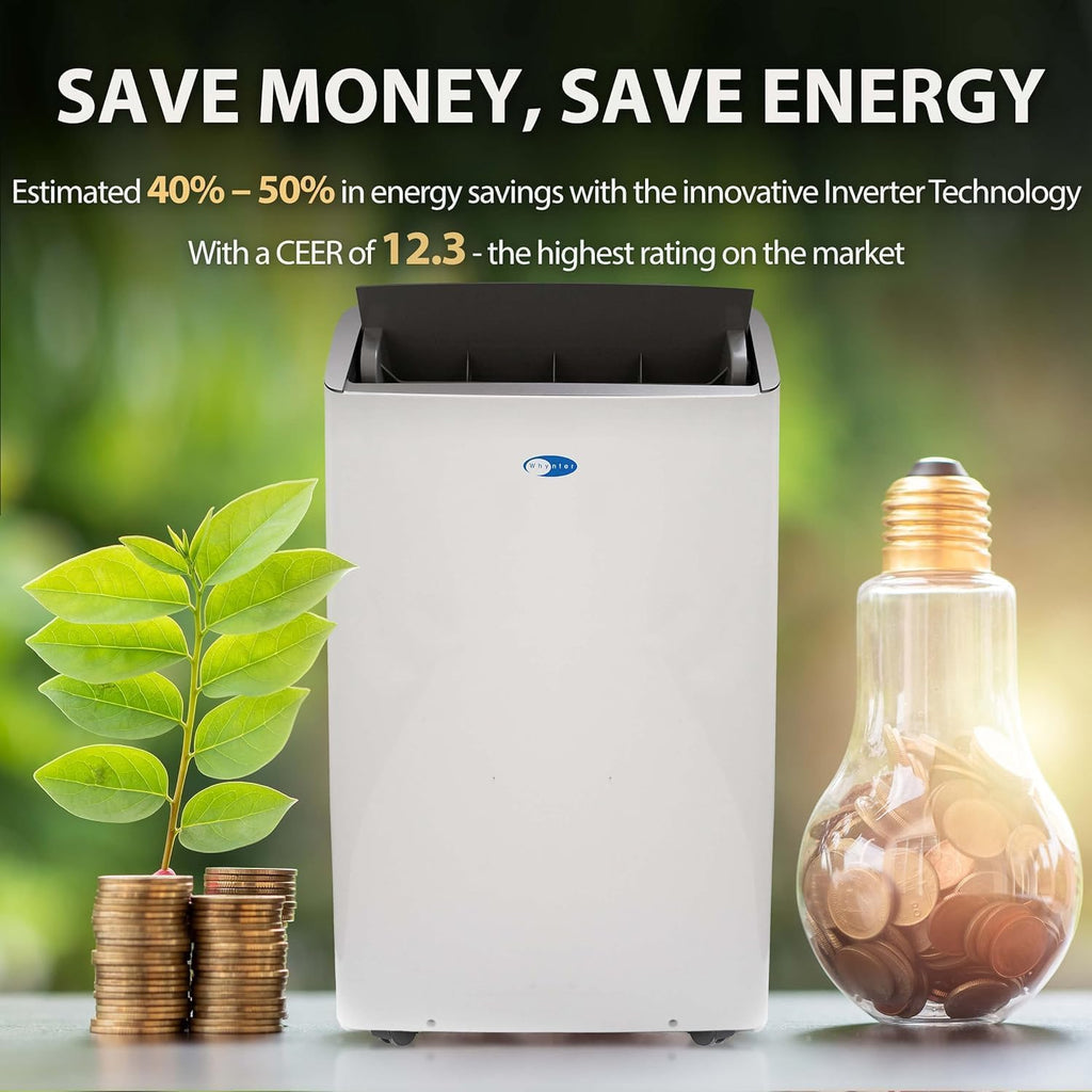 ARC-1230WNH 14,000 BTU (12,000 BTU SACC) NEX Inverter Dual Hose Cooling Portable Air Conditioner, Heater