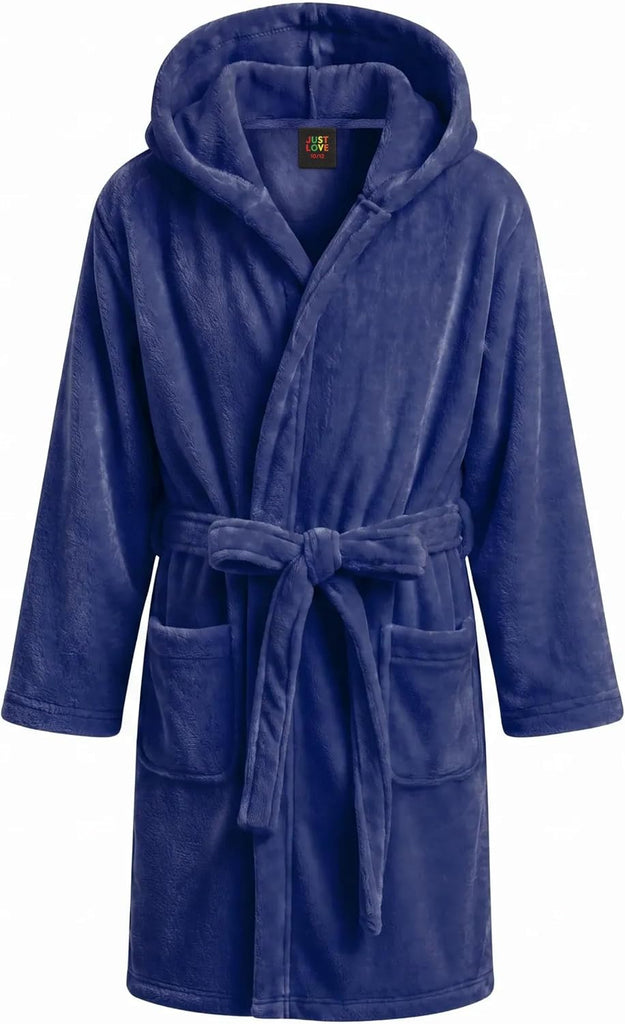 Hooded Plush Fleece Robe for Girls - Purple