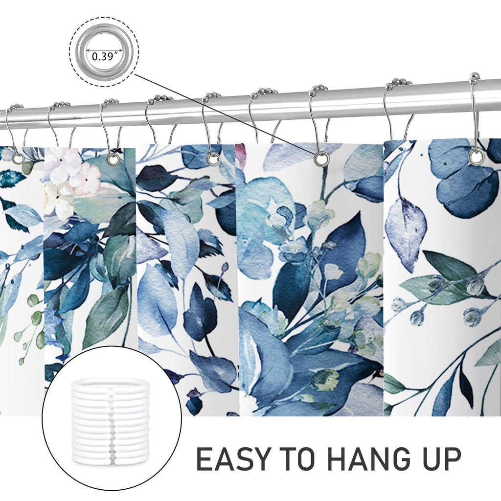 Small Stall Eucalyptus Shower Curtain 36 x 72 Inch, Half Narrow Size