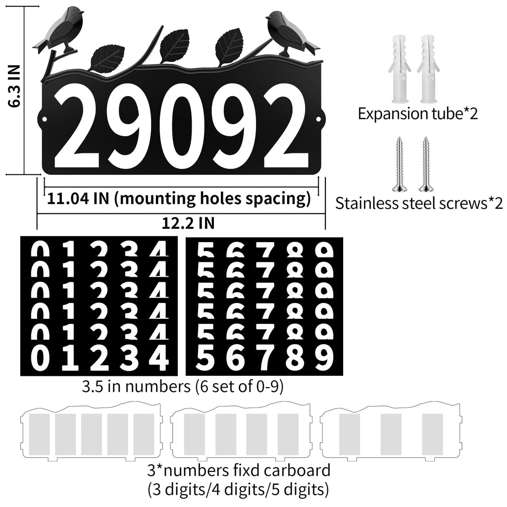 Metal Address Numbers, Address Plaque
