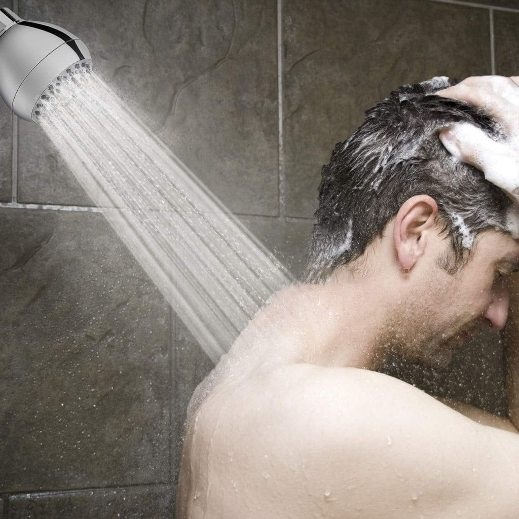 High Pressure Shower Head 3 Inches Anti-clog Anti-leak Fixed Showerhead Chrome with Adjustable Swivel Brass Ball Joint