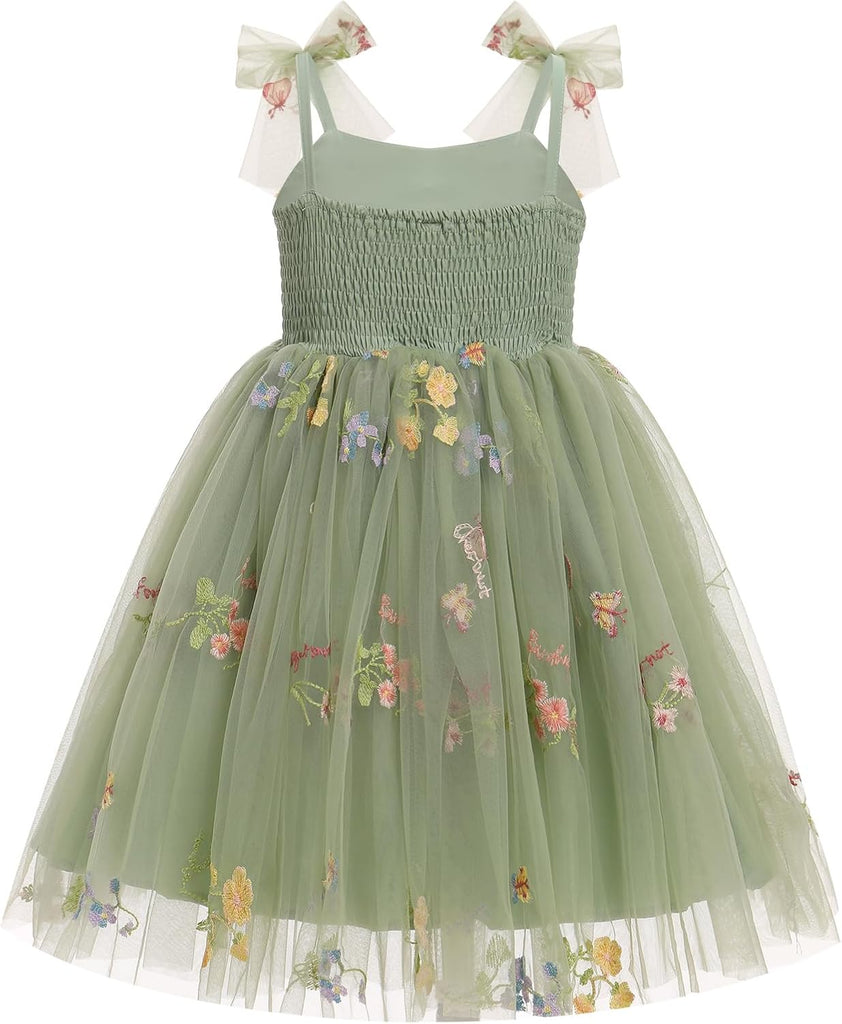 Toddler Baby Girl Birthday Dress Floral Sequin Tulle Tutu Dresses for Pageant Party Cake Smash Photoshoot
