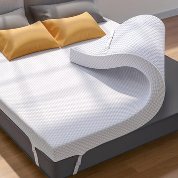 Queen Mattress Topper, 3 Inch Gel Memory Foam Mattress Topper for Pressure Relief, Premium Soft Cooling Sleep