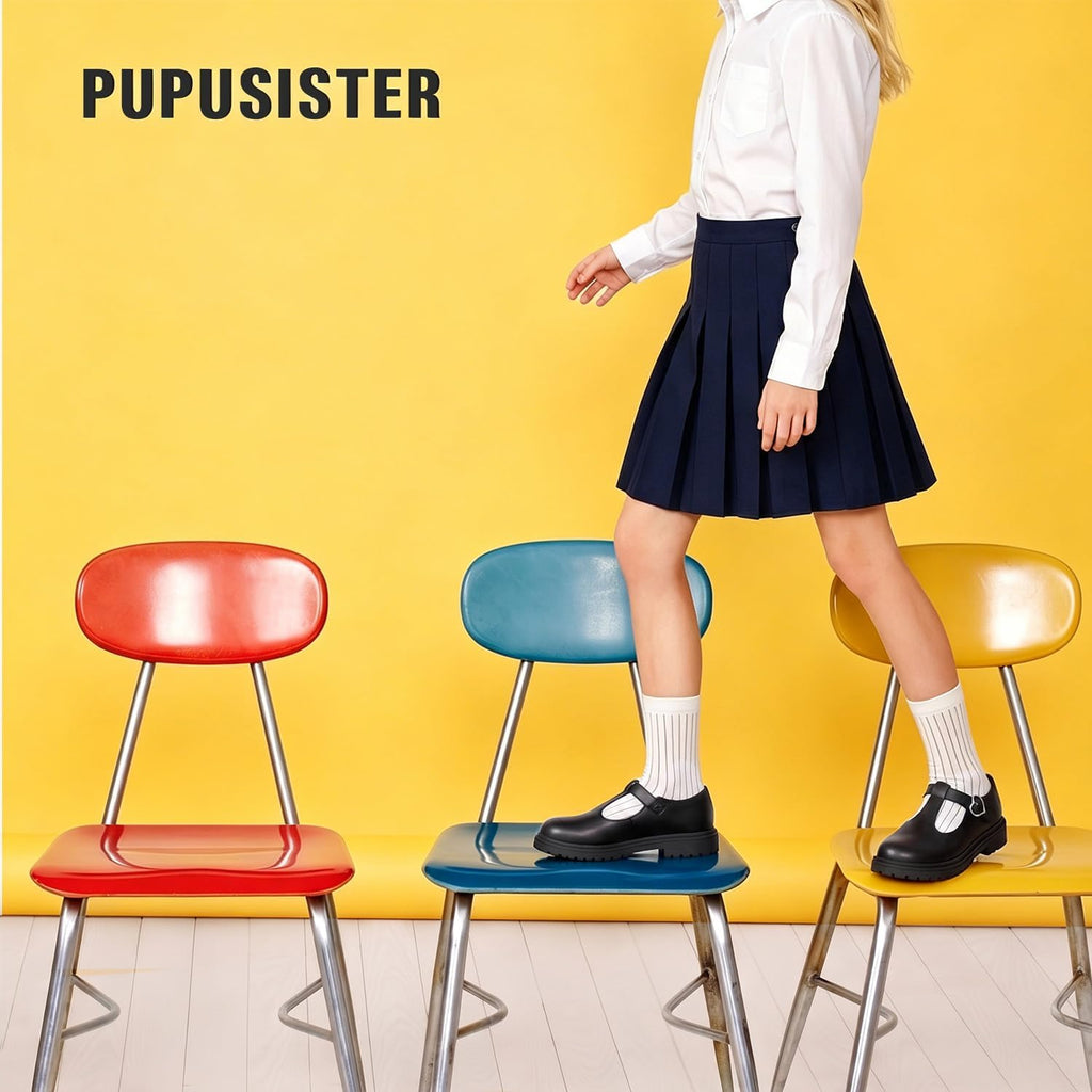 Toddler Mary Jane School Uniform Shoes Comfortable Girls Dress