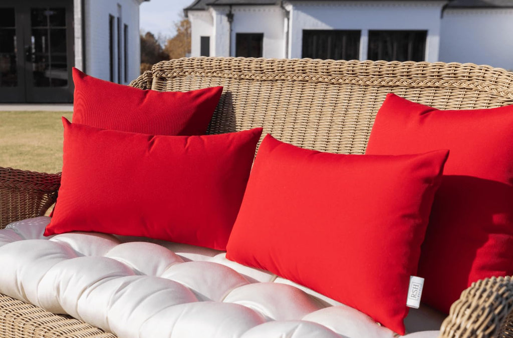 Sunbrella 26" x 16" Lumbar Throw Pillows Set of 4 | Water and Fade-Resistant Performance Fabric | Outdoor Pillow