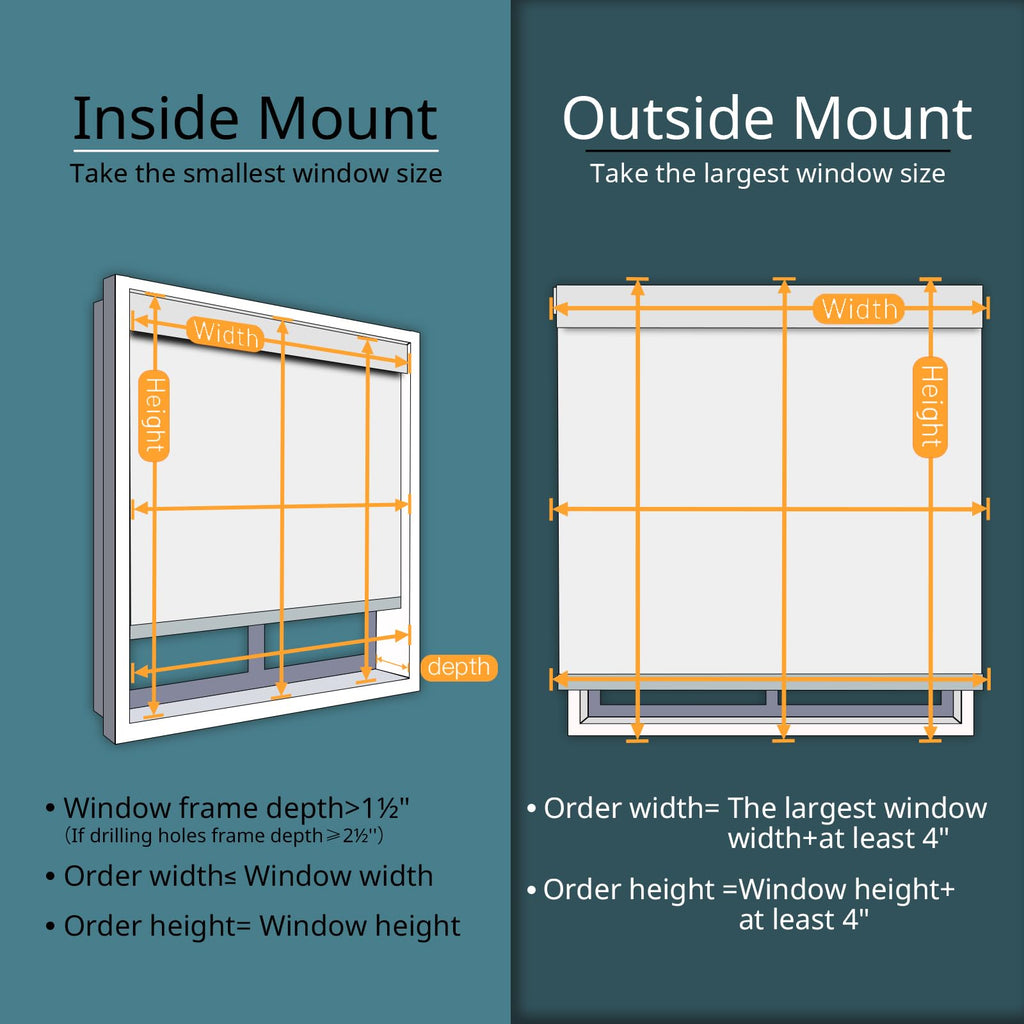 Motorized Blinds No Drill Automatic Roller Shades with Remote Control Cordless Smart Electric Windows Blinds