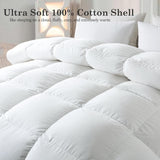 Feather Comforter Oversized King, Filled with Feather and Downfiber, White Duvet Insert