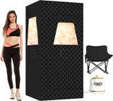 Springspa Portable Steam Sauna Box with 3L & 1500W±10%, Personal Sauna Tent with 9 Adjustable Heat Levels