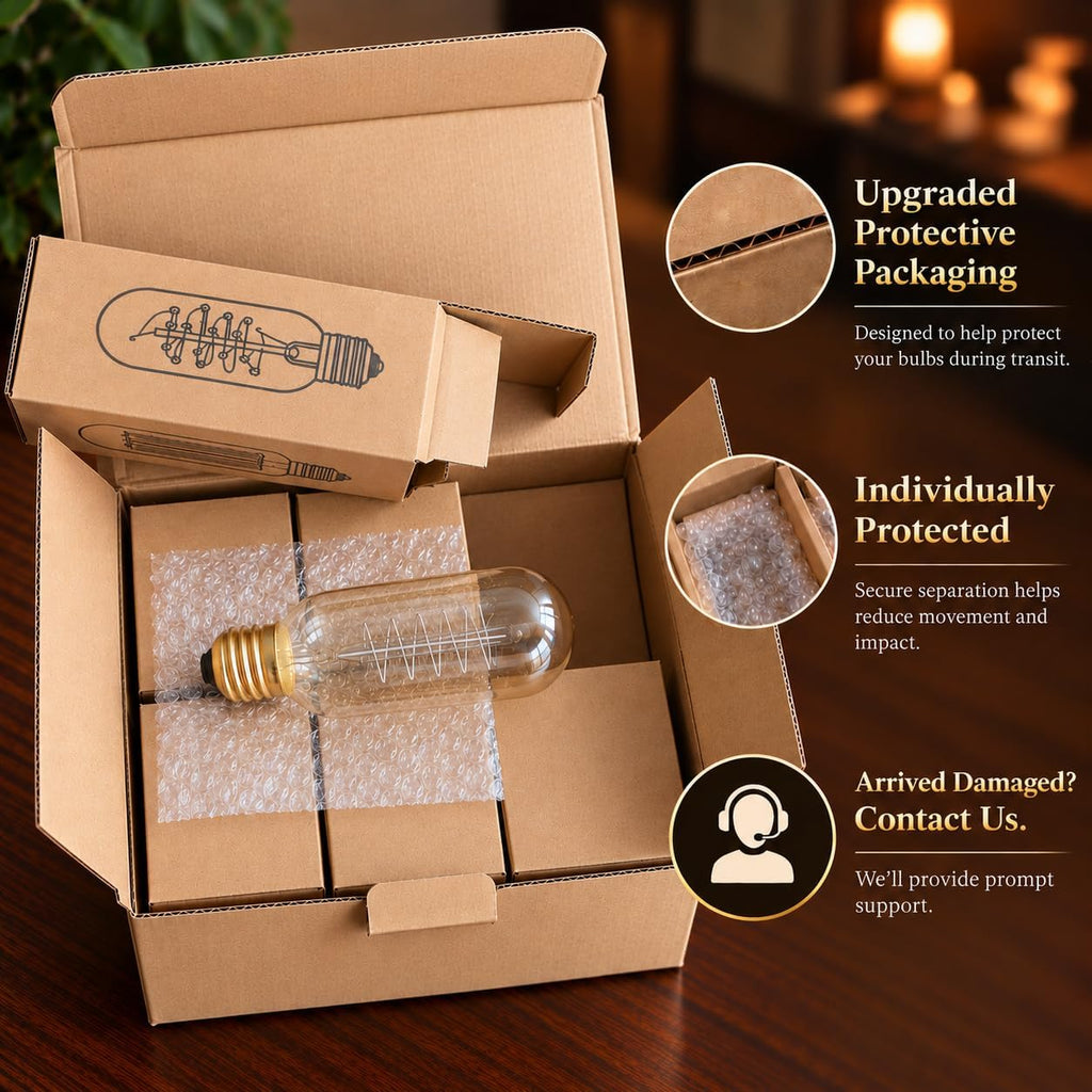 Edison Light Bulbs 40 Watt Dimmable T45 Vintage Warm Bulbs