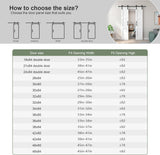 Double 18x84 inch White Barn Door with 6.6FT Barn Door Hardware Kit Included,with MDF and Wood,DIY A