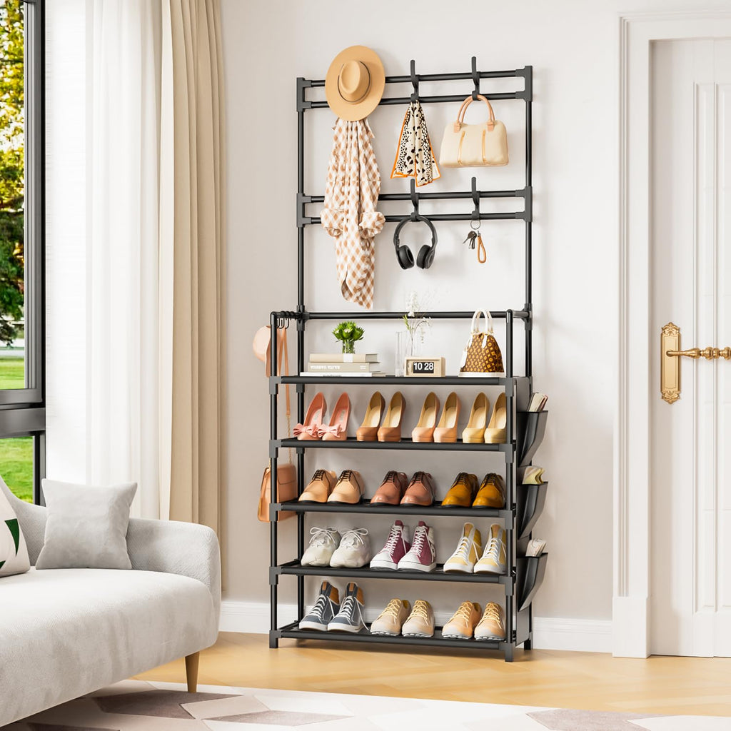 Shoe Rack 5 Tier Shoe Organizer Storage 15-20 Pairs for Closet Entrance