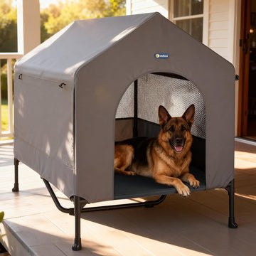 47" Dog House, 2-in-1 X-Large Dog House Outdoor Indoor Weatherproof