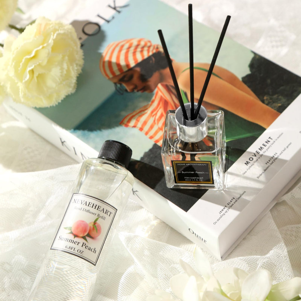 Gardenia Reed Diffuser Oil Refill Set, 6.8 OZ X 2 Pack Home Fragrance Home Decor