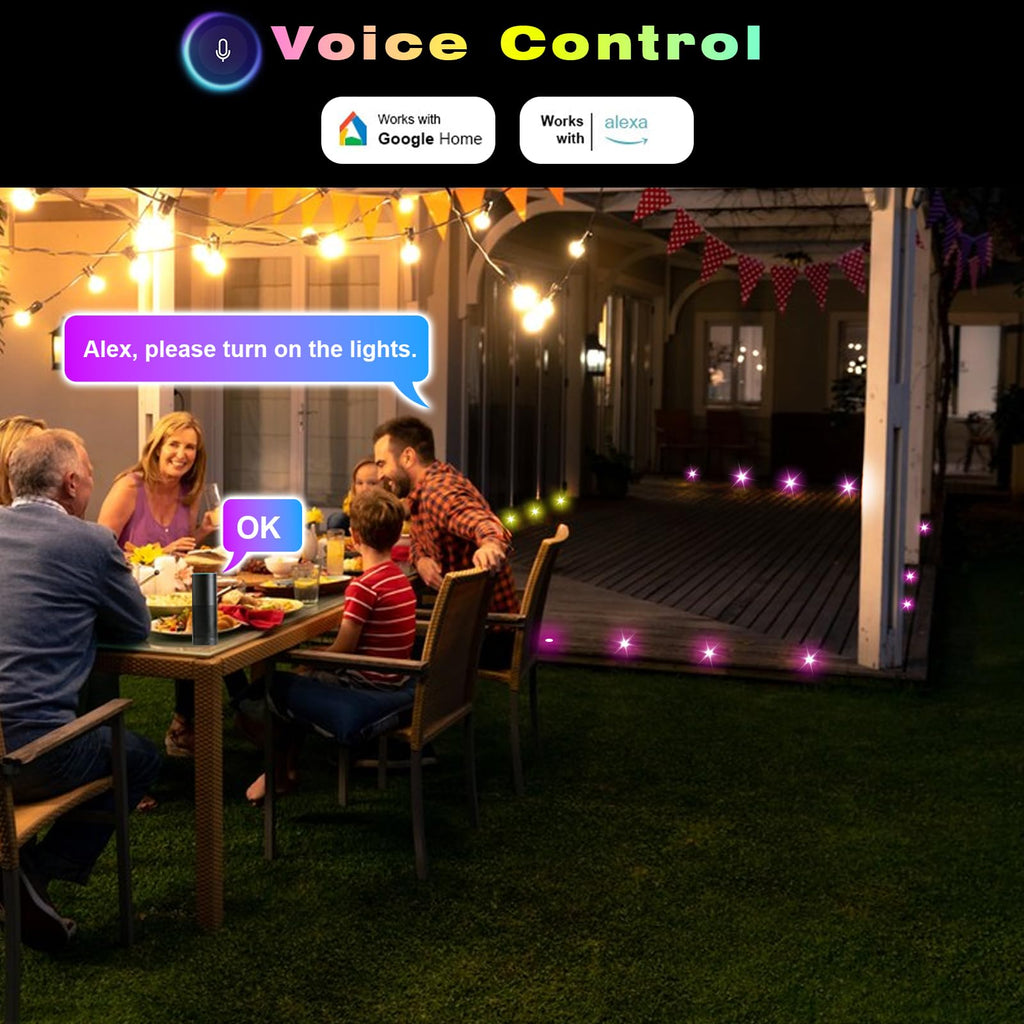 LED Deck Lights Kit, 10pcs Φ1.22 WiFi Smart Phone Control Low Voltage Recessed RGBW Deck Lighting Waterproof Outdoor