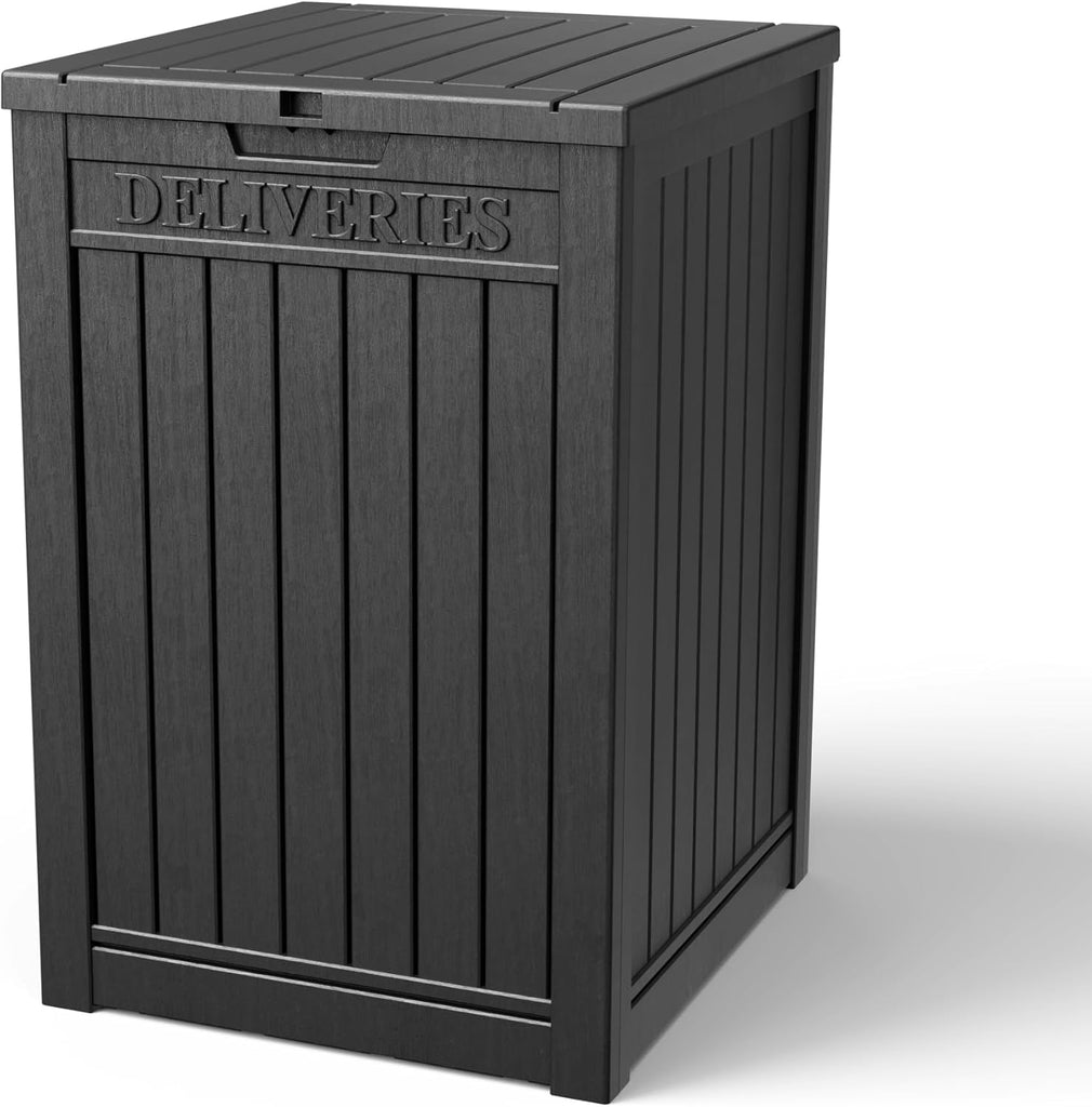 50-Gallon Package Delivery Box - Resin Storage with Sign & Lockable Secure