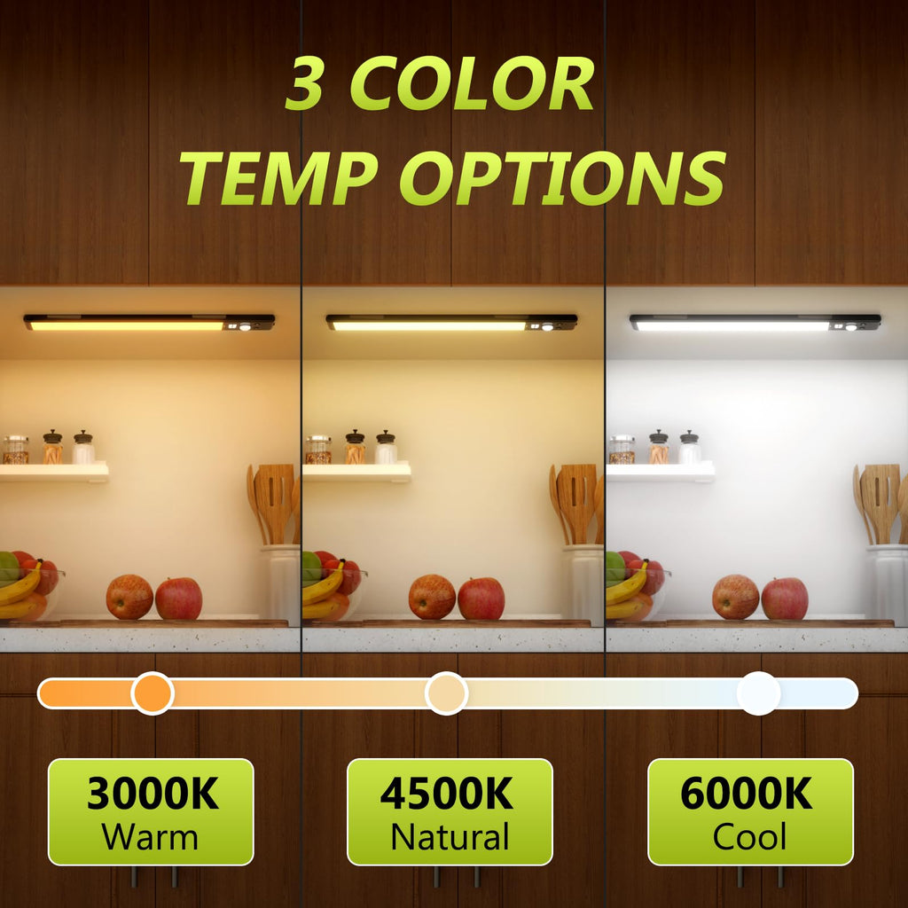 10" Wireless Under Cabinet Lights with Digital Display