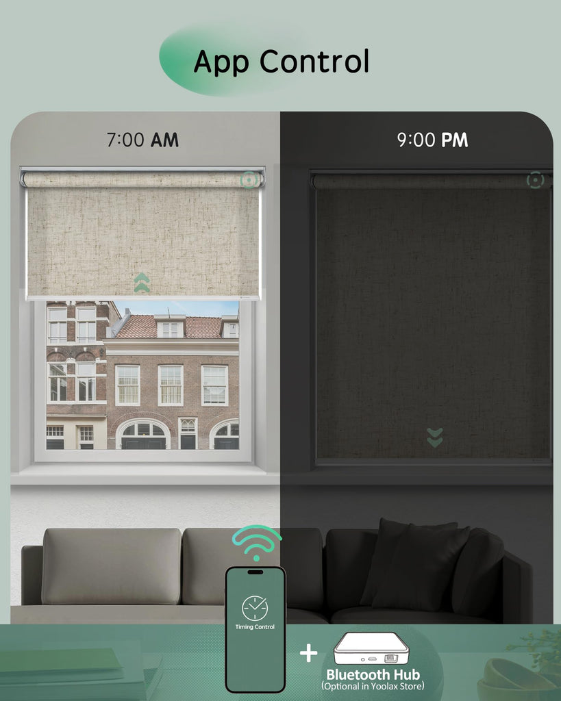 Motorized Blinds App Control, Linen Beige