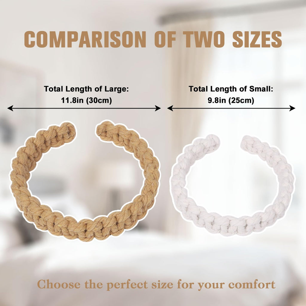 Natural Jute Rope Curtain Tiebacks Farmhouse Rustic Style Decorative Drape Tie Backs Handmade Braided Curtain - 4 Pack