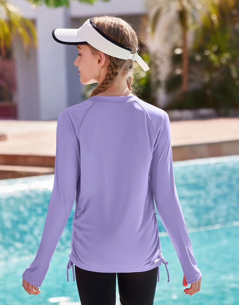 Rash Guard for Girls Long Sleeve Swim Shirt Athletic Shirts
