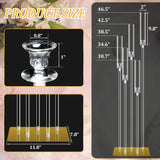 4 Set Floor Candelabra 5 Arm 46.5'' Tall Acrylic Candle Holders Tables Candelabra Centerpieces Wedding Candlestick