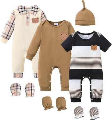 Preemie Baby Boy Clothes Newborn Essentials Outfits Romper 10 PCS