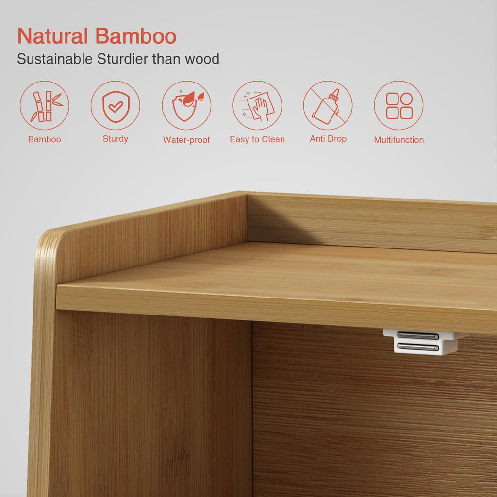 Wood for Kithcen Countertop, Rustic Breadox Storage Container made Bread, Small Compact Bread Keeper Holder Organizer
