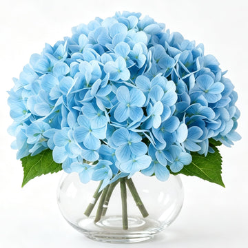 Artificial with Vase, Blue Real Touch with Butterfly, Faux for Floral Centerpieces for Tables, Home Decor, Wedding