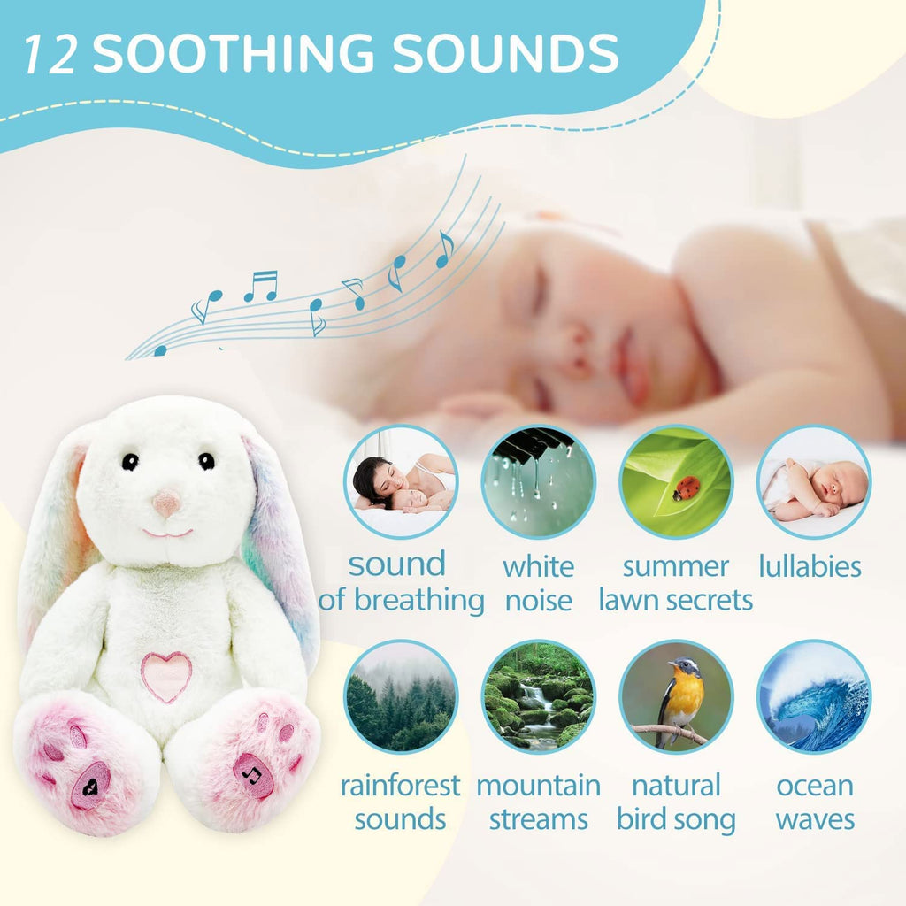 Baby Sleep Soother, Sound Machine,Noise Machine,Baby Shower Gifts Auto Off Timer,Soothe Rabbit Help Kids Go to Sleep