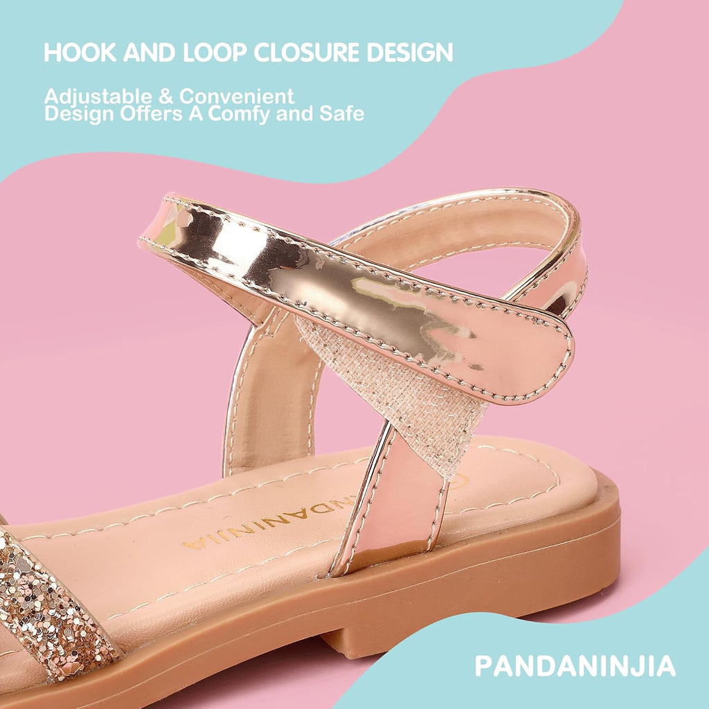 Girls Sandals Cute Bow Summer Dress Flats Shoes